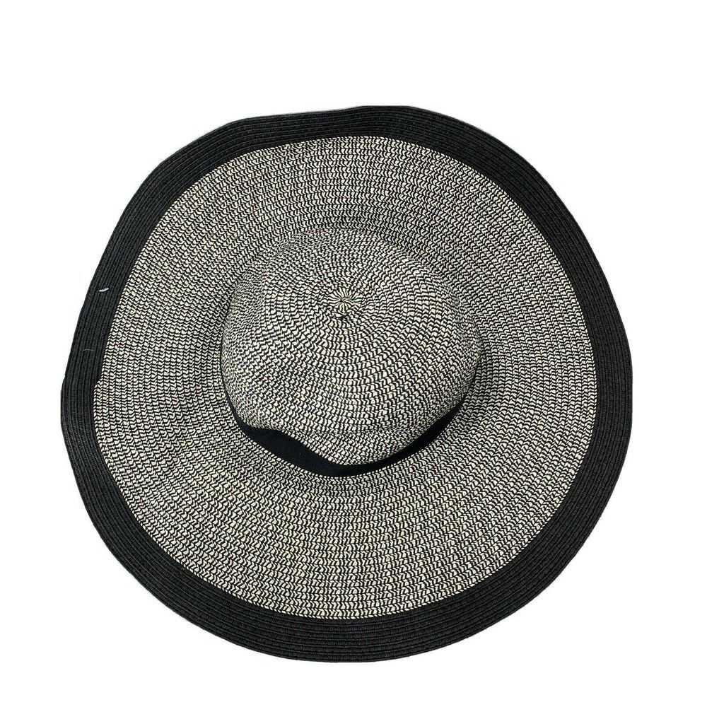 Nicole Marciano Wide Brim Floppy Beach Hat Black